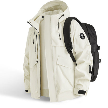Veste d'extérieur pour homme imperméable pratique réglable