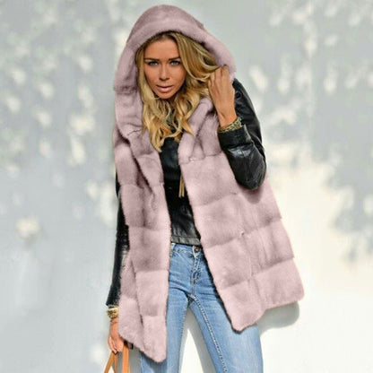 Veste polaire à capuche pour femme, chaude et confortable