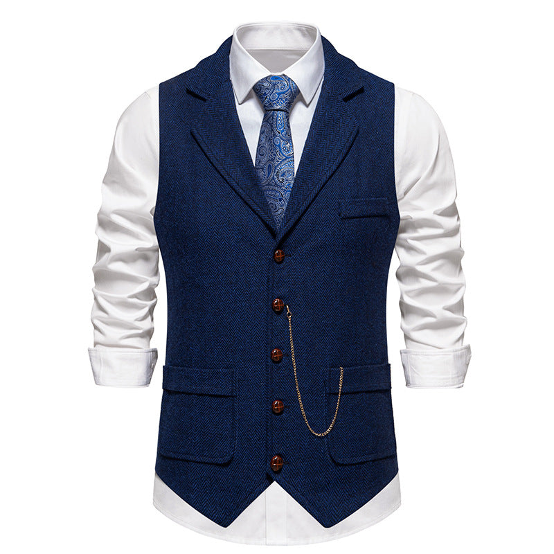 Gilet homme motif pied-de-poule design élégant