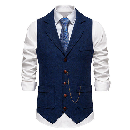 Gilet homme motif pied-de-poule design élégant