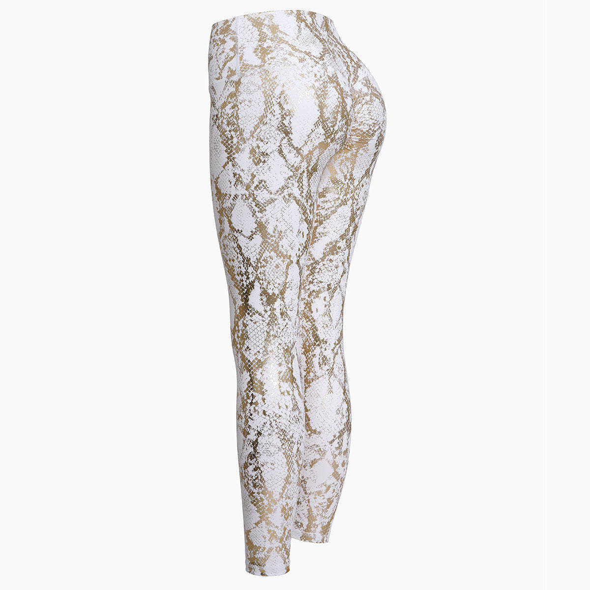 Legging de sport femme motif serpent taille haute