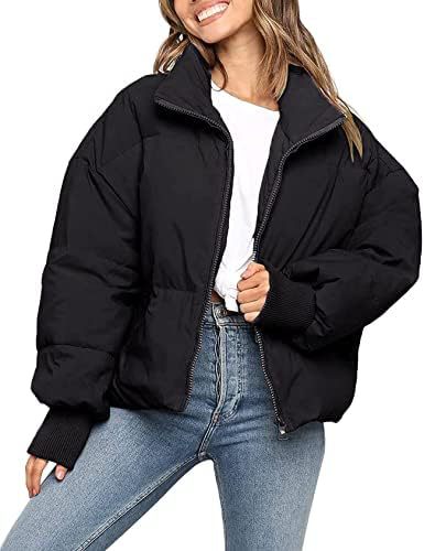 Doudoune courte chaude zippée pour femme