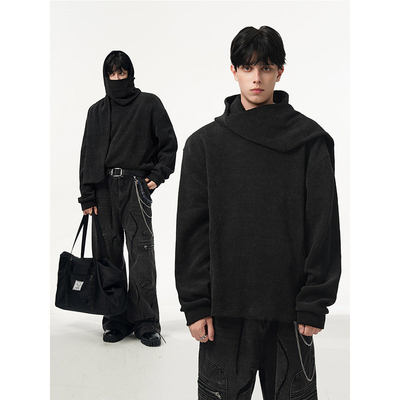 Manteau d'hiver homme décontracté à capuche col montant