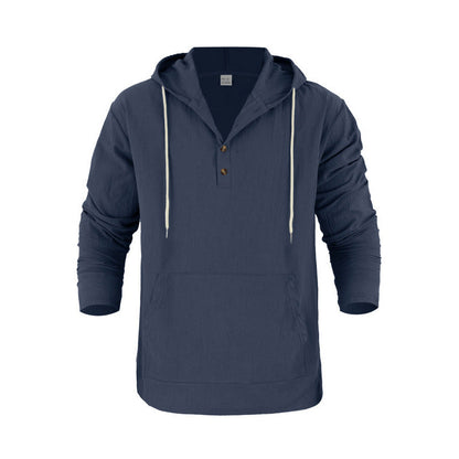 Sweat à capuche pour homme avec poches et boutons