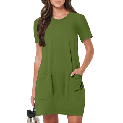 Robe d'été légère pour femme avec poches