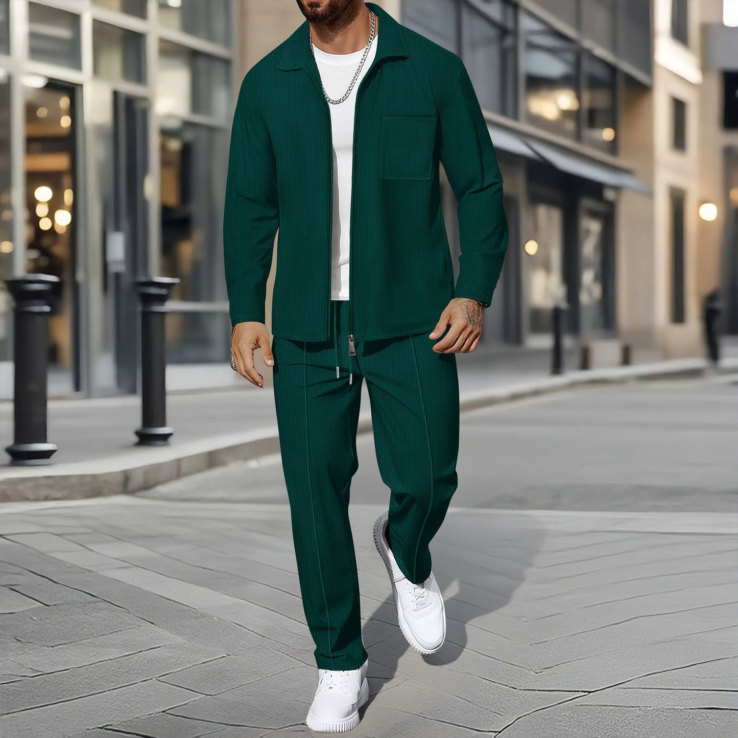 Ensemble deux pièces homme Chic décontracté Coupe slim