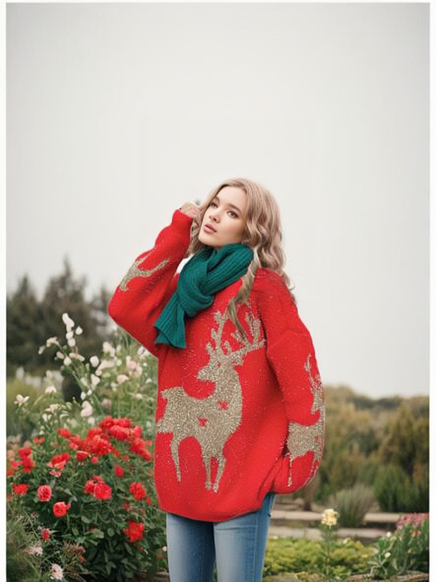Pull festif femme design élégant