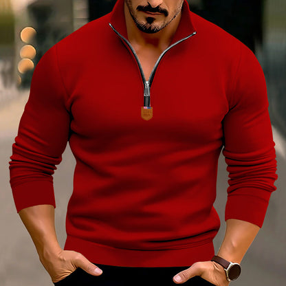 Pull de sport homme moderne col montant élastique