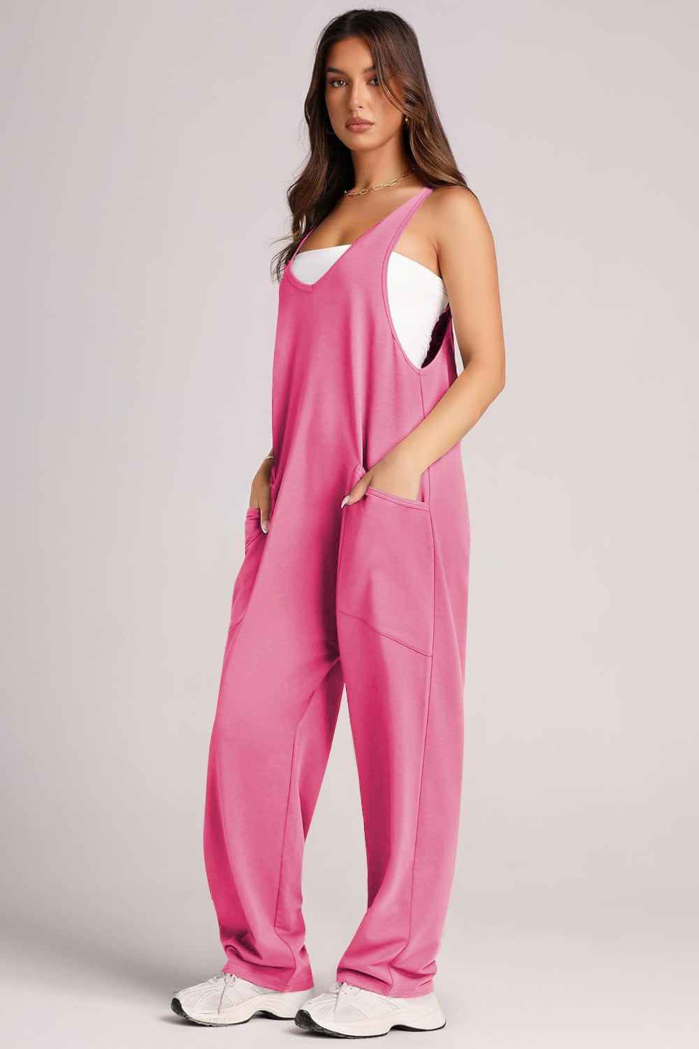 Combinaison femme confort avec grandes poches et tissu stretch