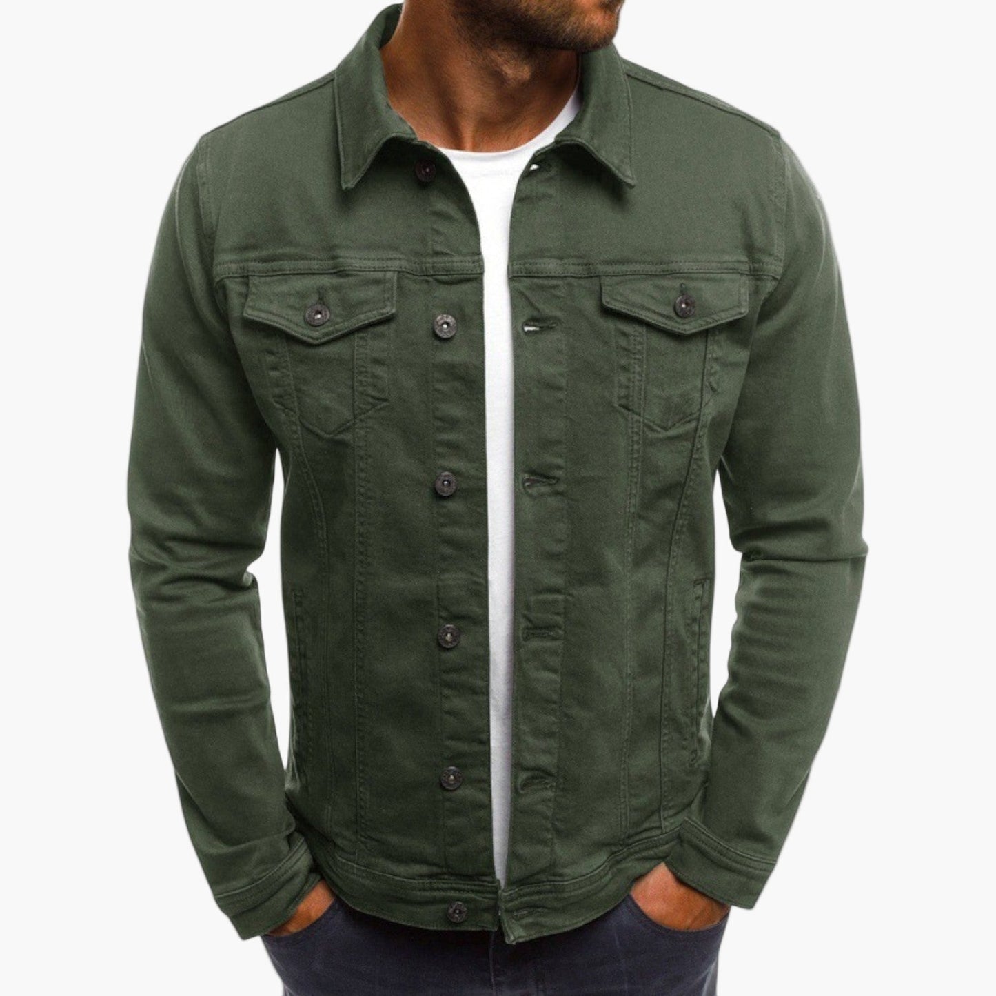 Veste en jean ajustée à la mode - Look quotidien élégant