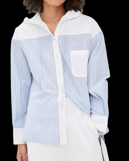 Chemisier élégant pour femme en satin à manches bouffantes, style moderne