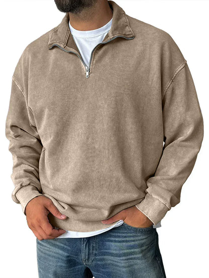 Emil - Sweat-shirt à fermeture éclair et coupe décontractée