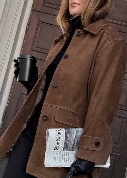 Veste en cuir tendance Boutonnage devant