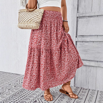 Jupe longue femme florale élégante