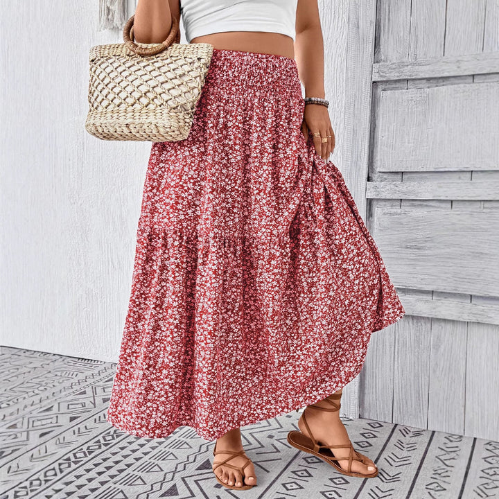 Jupe longue femme florale élégante