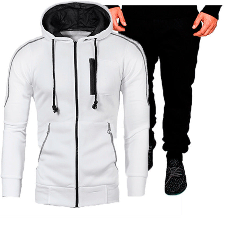 Ensemble survêtement homme : veste à capuche et pantalon de jogging