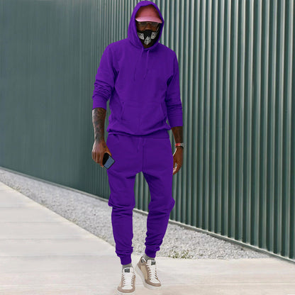 Survêtement de sport pour hommes, sweat à capuche, jogging, confortable