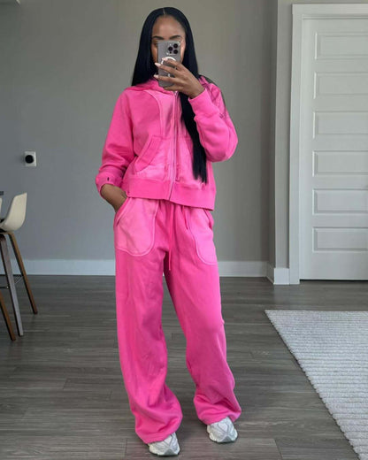Femmes Ensemble sweat à capuche et pantalon de jogging sport confortable