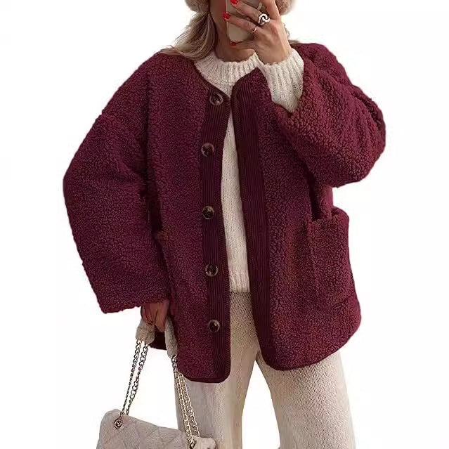 Veste teddy femme en peluche douce