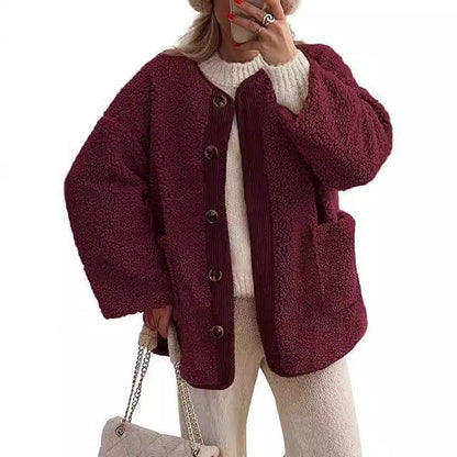 Veste teddy femme en peluche douce