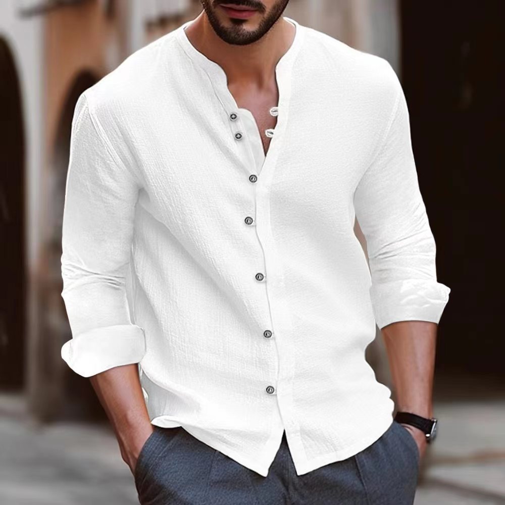 Chemise habillée pour homme, patte de boutonnage, design texturé