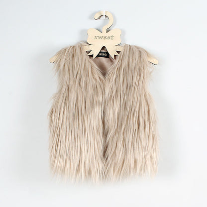 Gilet en fausse fourrure pour femmes Col haut Doux et élégant