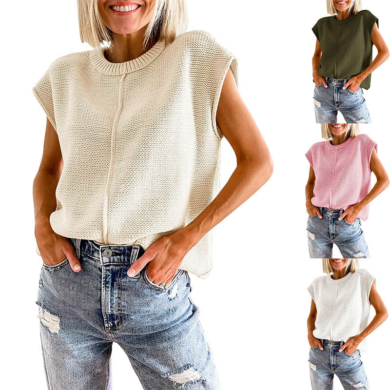 Damen Stricktop Elegant Oben - IdealeKleiden