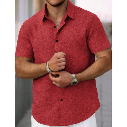 Chemise homme à manches courtes texturée design moderne