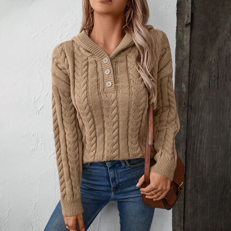Pull classique pour femme motif torsades
