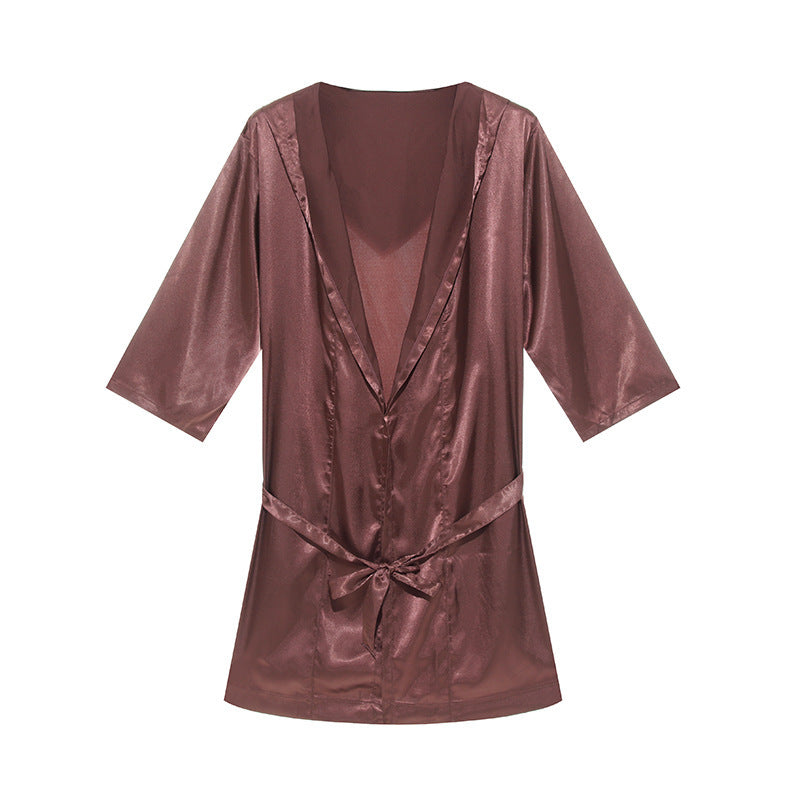 Peignoir de bain homme en satin doux