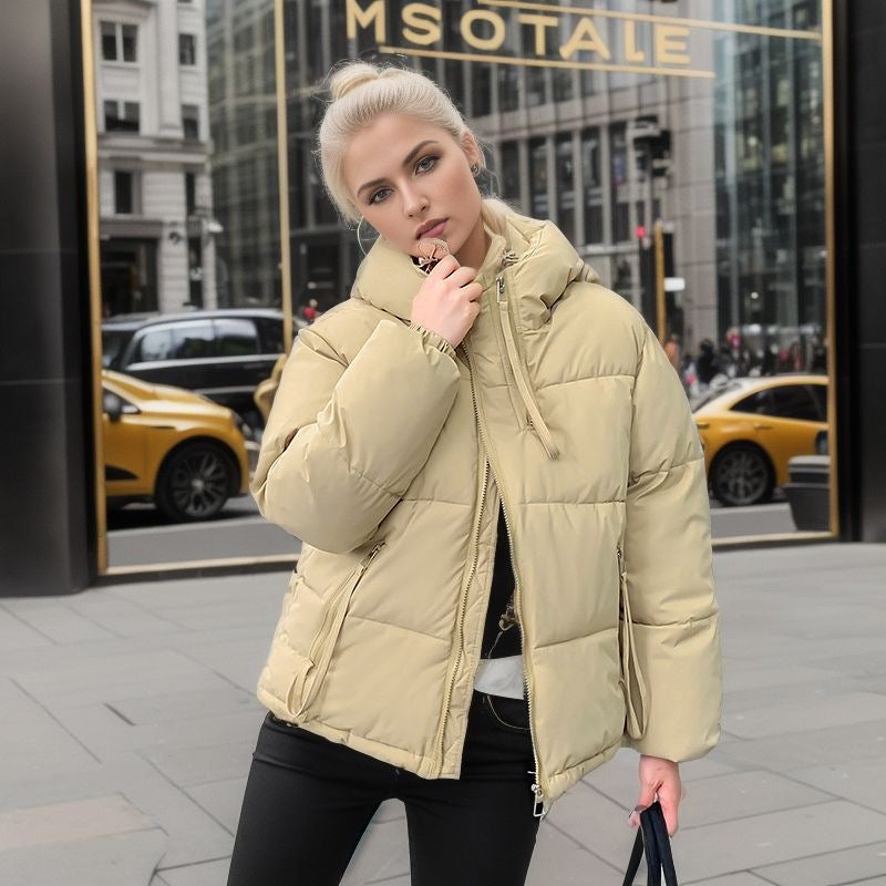Damen Pufferjacke Warm Isoliert Kapuze - IdealeKleiden