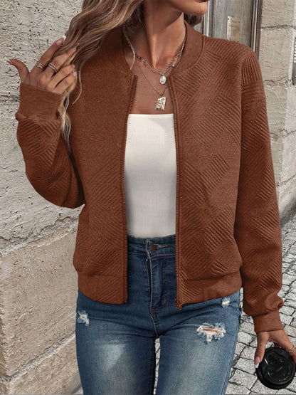 Cardigan femme coupe moderne zippé