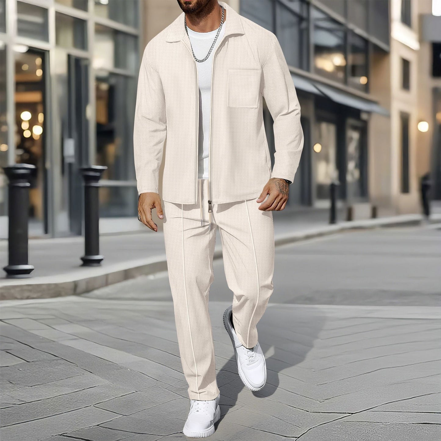 Ensemble deux pièces homme Chic décontracté Coupe slim
