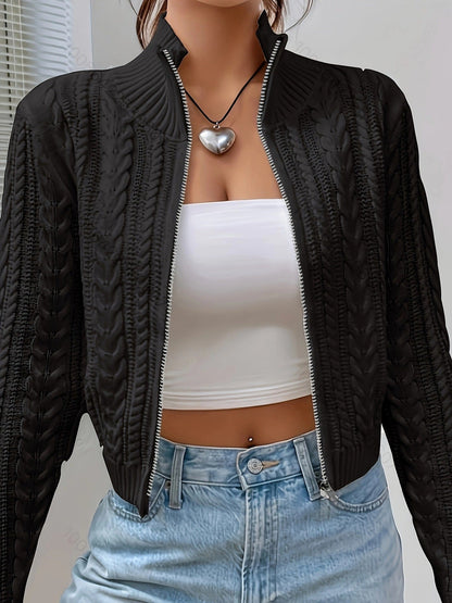 Cardigan pour femme Motif torsadé élégant Chaussures modernes pour femme