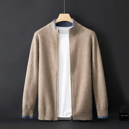 Cardigan élégant pour homme à fermeture éclair, moderne