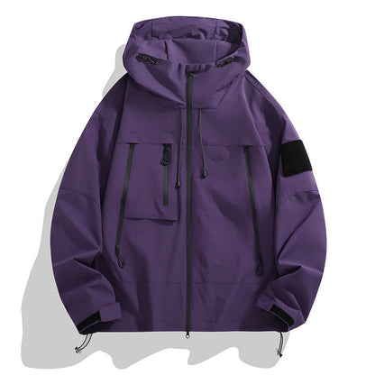 Veste Outdoor Homme Fonctionnelle Capuche Imperméable