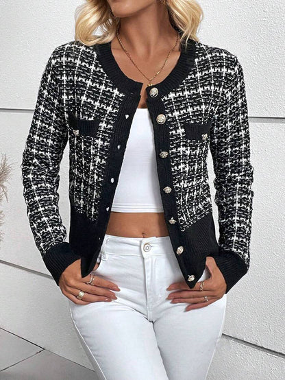 Cardigan femme Design élégant Boutons dorés