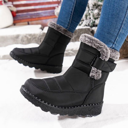 Bottes d'hiver pour femme Chaud Polaire Antidérapant