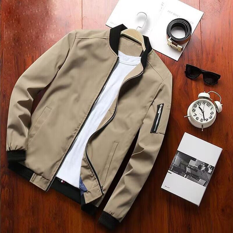 Blouson Bomber Homme Moderne Sportif Avec Poches