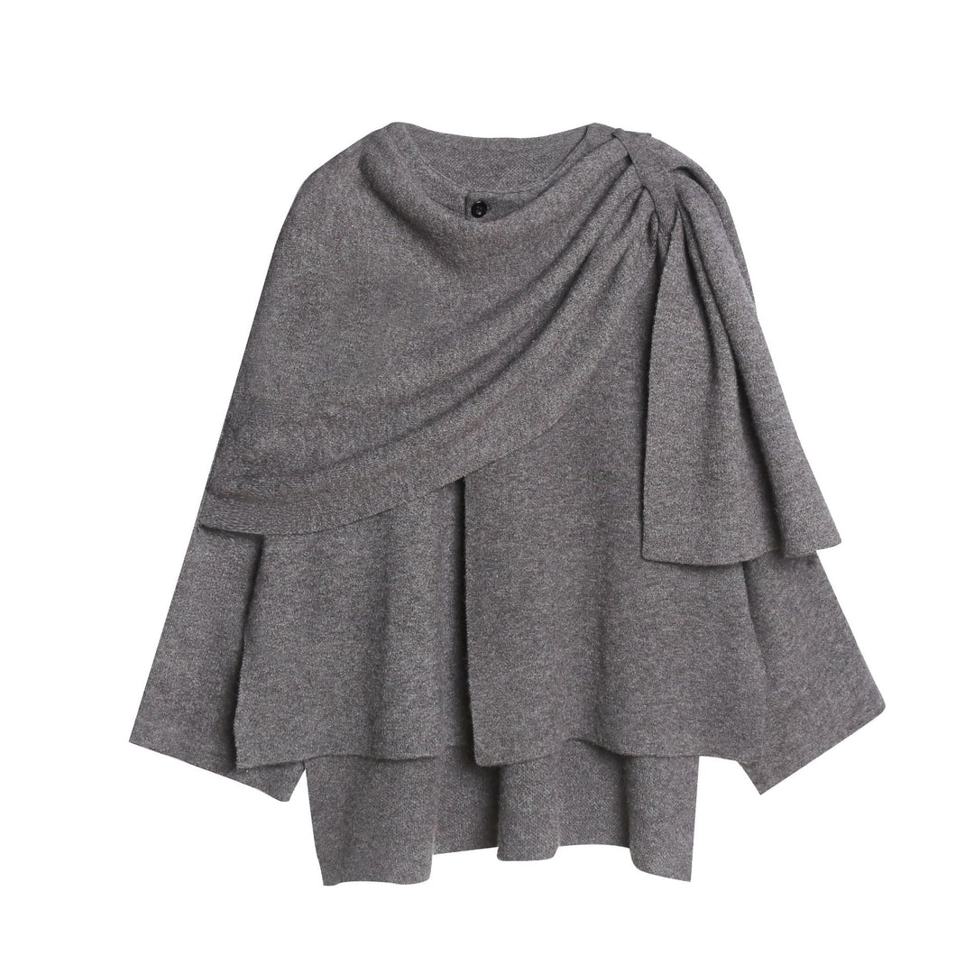 Poncho en maille pour femme Doux Confortable Élégant