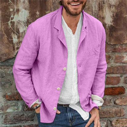 Blazer d'été léger en lin pour hommes