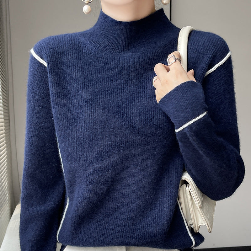 Pull à col roulé élégant style sobre