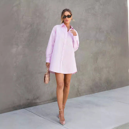 Robe d'été légère pour femme avec boutonnage