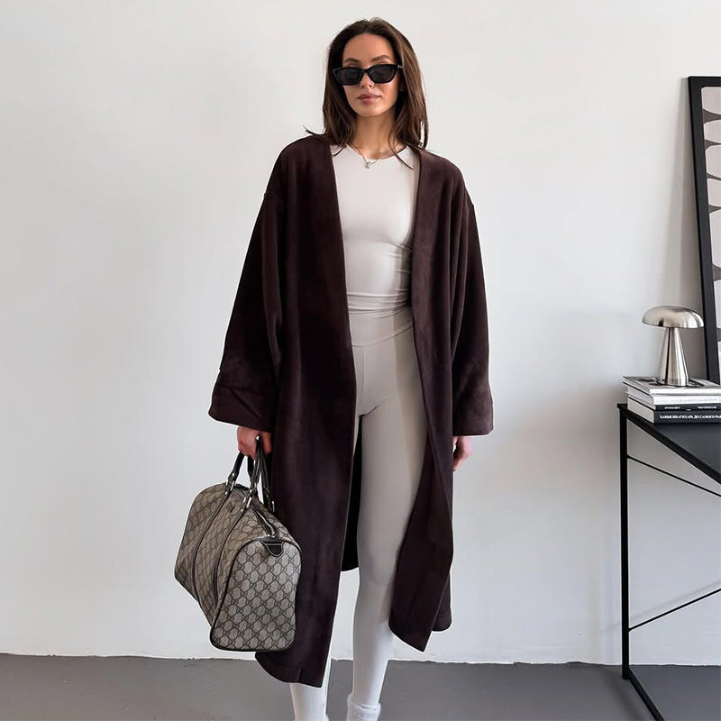 Manteau d'hiver doux pour femme style oversize