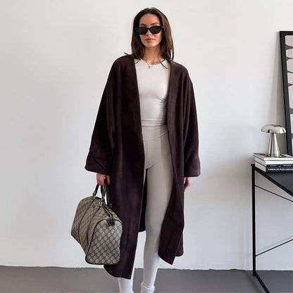 Manteau d'hiver doux pour femme style oversize