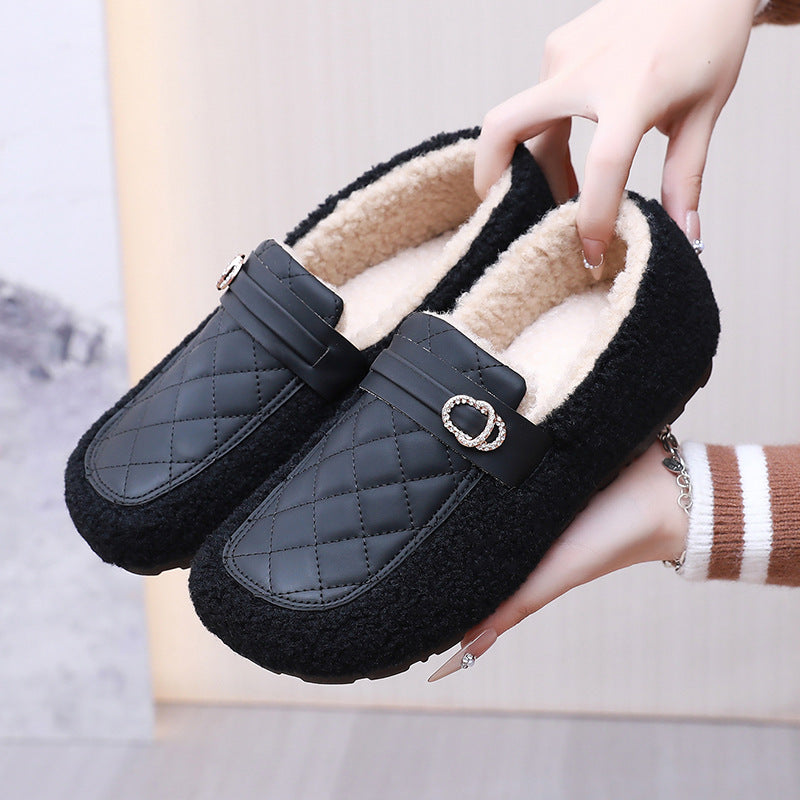Pantoufles Femme Élégant Boucle Doux