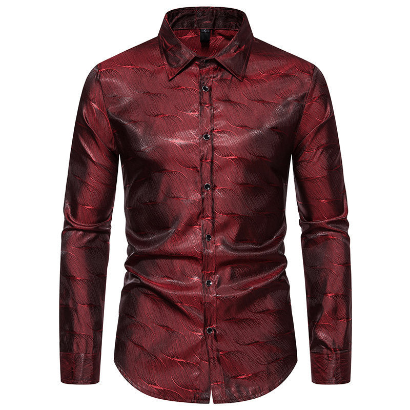 Chemise homme élégante à motif texturé design moderne