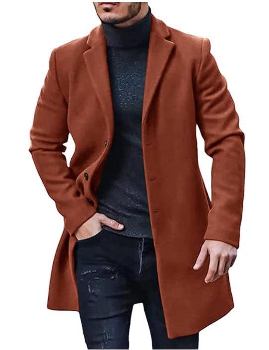 Manteau d'hiver homme élégant classique noir