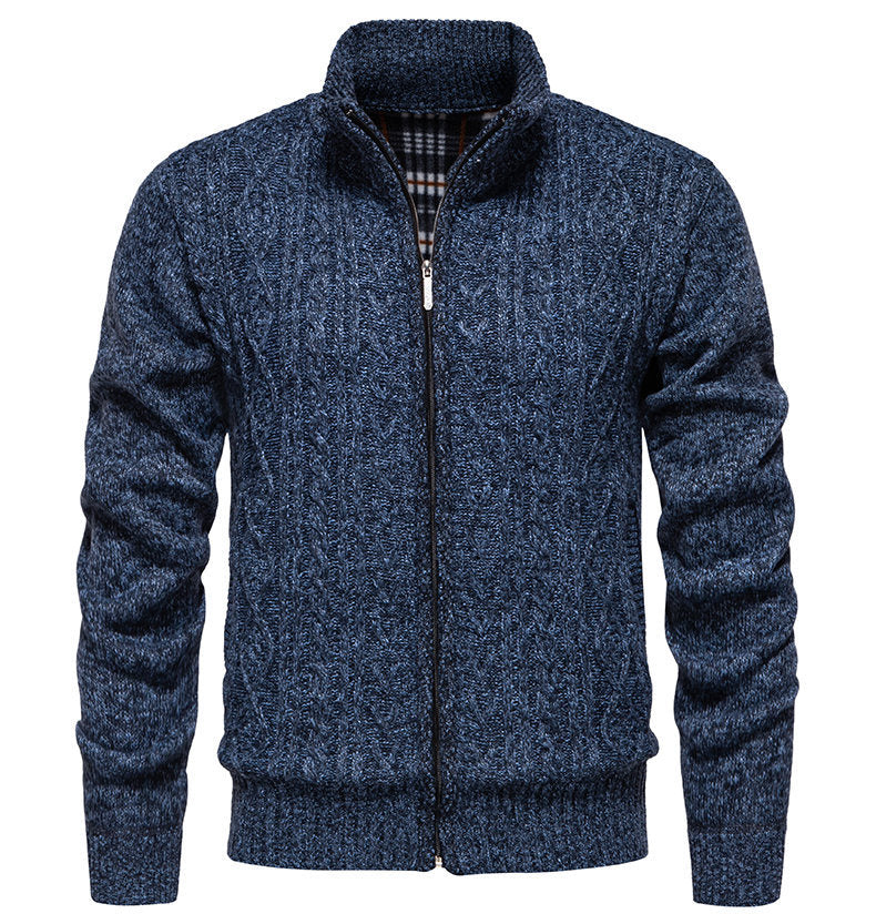 Cardigan homme col montant zippé sportif