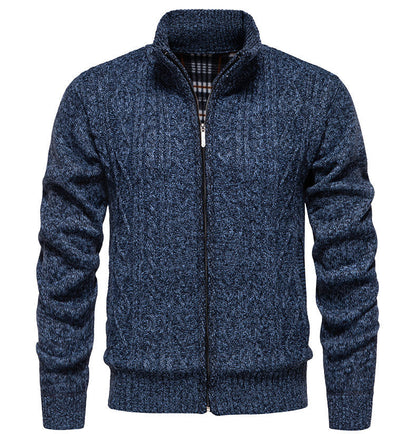 Cardigan homme col montant zippé sportif
